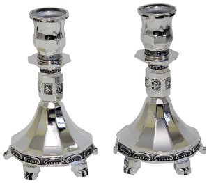 Silver Plated Candlesticks 5"