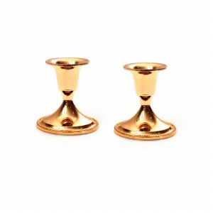 Candlesticks Gold Colored Set 2.5"