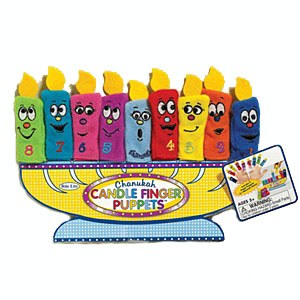 Chanukah Candle Finger Puppets - Set of 9