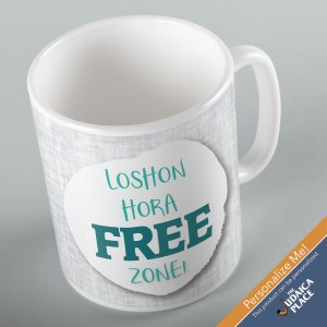 Jewish Phrase Mug Loshon Hora Free Zone! 11oz