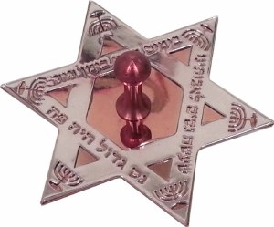 Dreidel Laser Engraved Red Star of David Shape