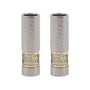 Candlesticks Silver Round Shaped Designed by Yair Emanuel