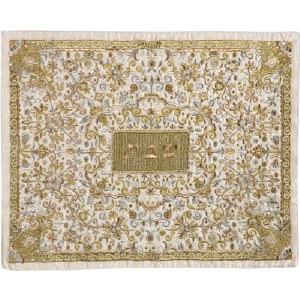 Yair Emanuel Full Embroidered Challah Cover Silver and Gold