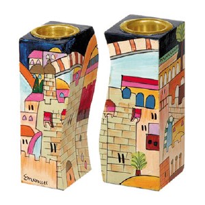 Yair Emanuel Fitted Candle Holders - The Western Wall