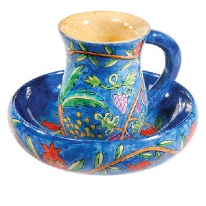 Yair Emanuel Wooden Mayim Achronim Set - The Seven Species