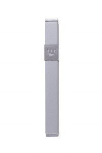 Yair Emanuel Mezuzah Case Metal 12cm Brushed Silver
