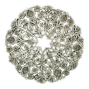 Yair Emanuel Aluminum Trivet Round Star Design