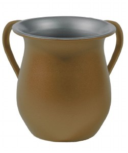 Yair Emanuel Washing Cup Textured Steel Gold