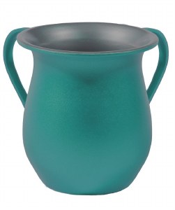 Yair Emanuel Washing Cup Textured Steel Turquoise