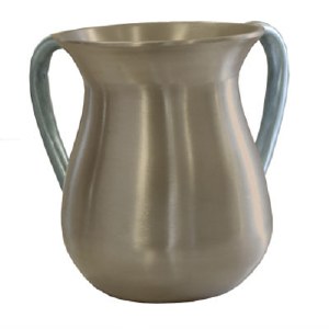 Yair Emanuel Aluminum Cast Wash Cup - Gold with Silver Handles