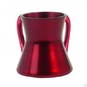 Yair Emanuel Anodized Aluminum Wash Cup Small Maroon