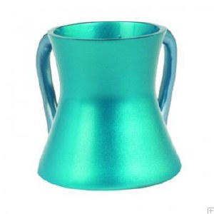 Yair Emanuel Anodized Aluminum Wash Cup Small Turqoise
