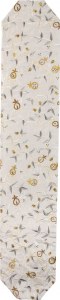 Yair Emanuel Machine Embroidered Runner Gold and Silver Pomegranates 60"