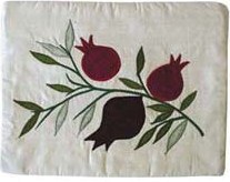 Yair Emanuel Raw Silk Tallit Bag - Pomegranate