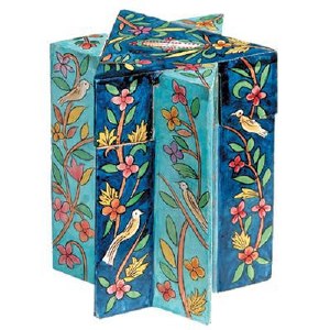 Yair Emanuel Star of David Shaped Tzedakah Box - Oriental
