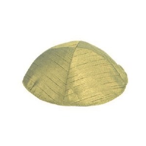 Yair Emanuel Polysilk Kippah - Yellow