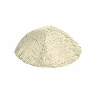 Yair Emanuel Polysilk Kippah White