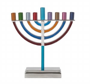 Yair Emanuel Candle Menorah Classic Style Multicolor Branches