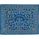 Yair Emanuel Judaica Machine Embroidered Challah Cover Paper Cut Blue on Silver