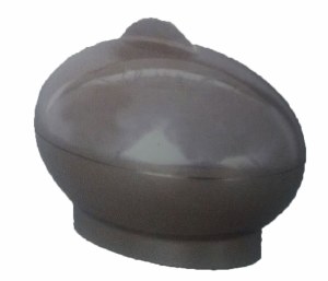 Esrog Box Grey Plastic Oval Shaped with Cover