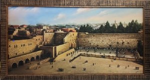Framed Picture of the Kosel Plaza on Canvas Large