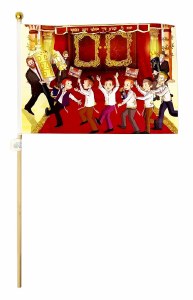 Simchas Torah Flag Dancing with the Torah Scene 25 Pack