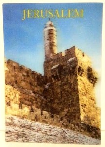 Post Card 3-D Jerusalem Migdal David