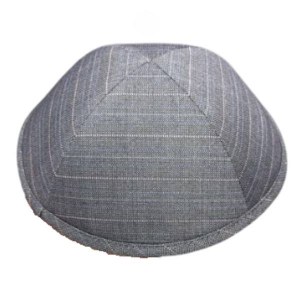iKippah Gray Double Striped Suiting Size 2