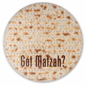 Pesach Glass Trivet Got Matzah? 8"
