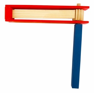 Wooden Gragger Red and Blue Large 10" x 10"