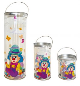 Shalach Manos Plastic Containers Clown Design 3 Piece Set