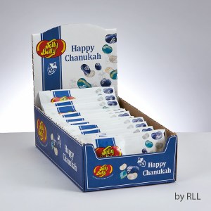 Happy Chanukah Jelly Belly 1 Ounce Blue White Assortment 30 Pack