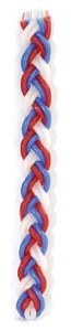 Large Flat Red, White and Blue Havdalah Candle