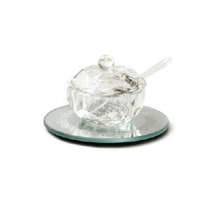 Honey Dish Crystal with Designed Tray