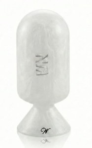 Resin Matches Holder Cloche Silver 7"