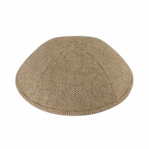 iKippah Beige Herringbone Size 5