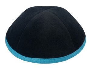 iKippah Black Velvet with Tiffany Rim Size 2