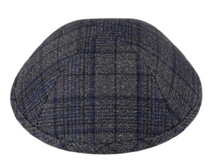 iKippah Blue Static Plaid Size 4