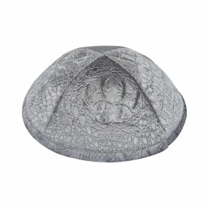 iKippah Gray Velvet Crocodile Size 2