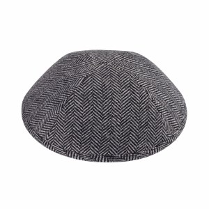 iKippah Gray Herringbone Size 5