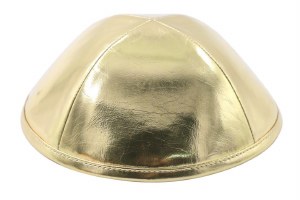 iKippah Shiny Gold Faux Leather Size 2