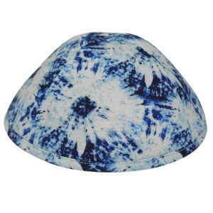 iKippah Tie Dye Circular Blue White Size 3