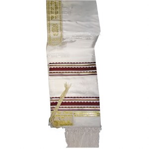Tallis Paz Kotel Rayon Size 18 Maroon and Gold 18" x 72"