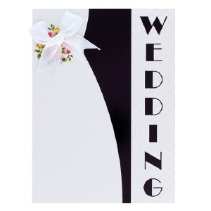 Card Wedding Black and White Lapel