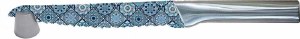 Challah Knife Stainless Steel with Blue Mosaic Design