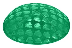 Emerald Blind Embossed Kippah without Trim