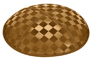 Luggage Blind Embossed Checkerboard Kippah
