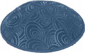 Denim Blind Embossed Circles Kippah