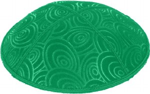 Emerald Blind Embossed Circles Kippah