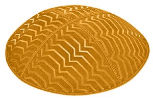 Gold Blind Embossed Kippah without Trim